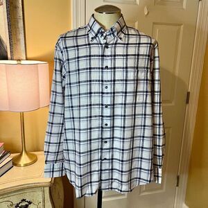 NWOT Men's Hagen Carmel CA Navy & White Plaid Button Down Shirt Size XL